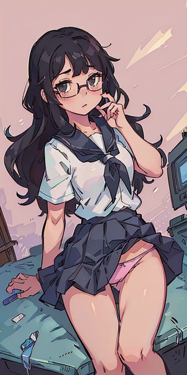 女子高生　メガネ　パンチラ 
