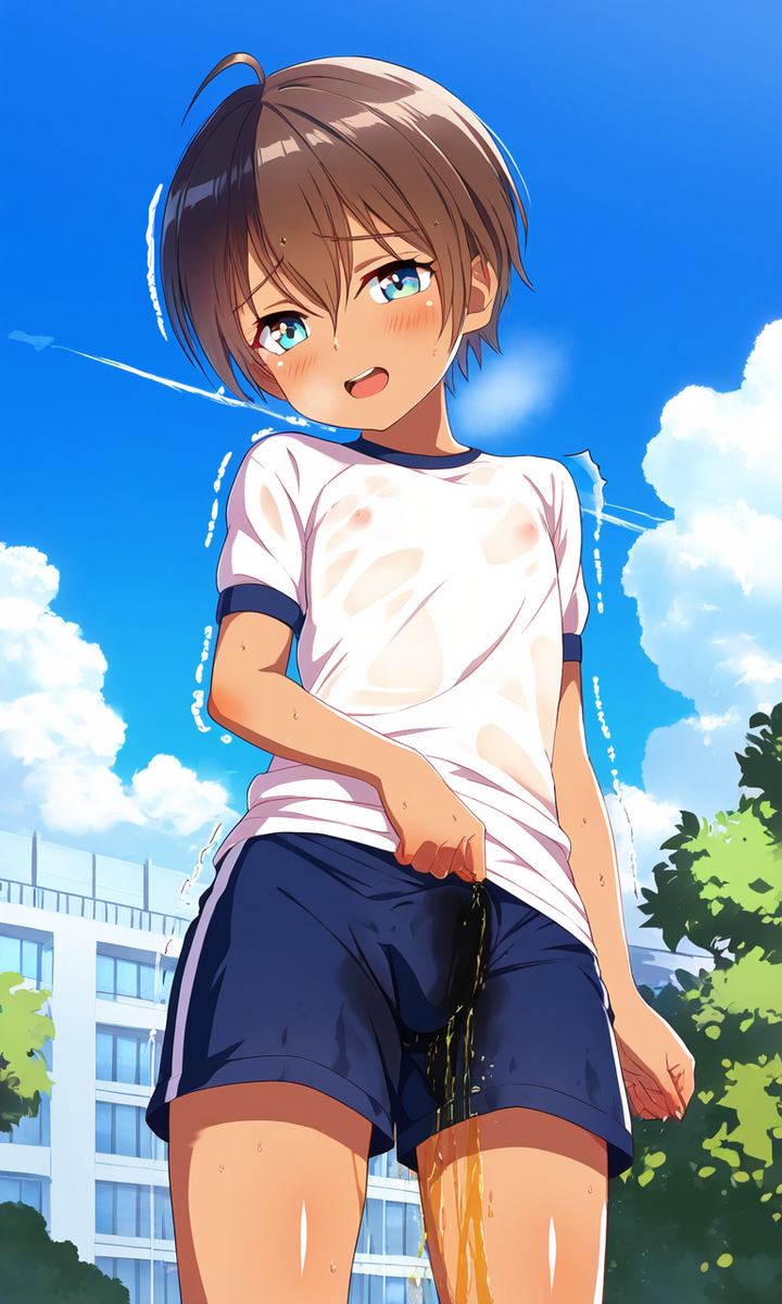 おもらし 男子 イラスト